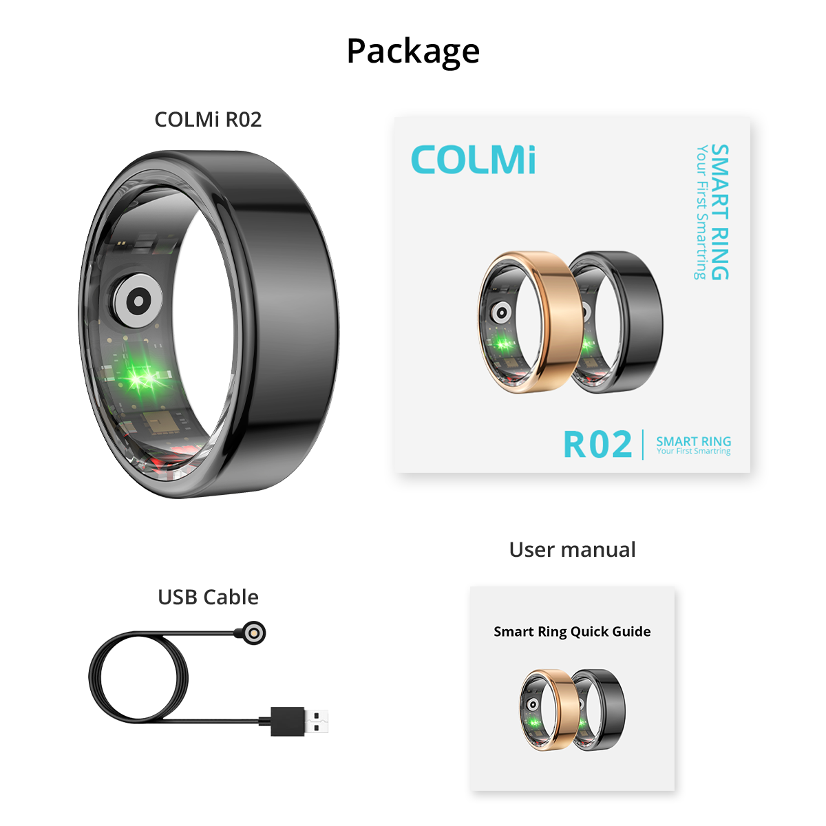 R02 Smart Ring - Advanced Health Tracking, Waterproof, and Long Battery Life