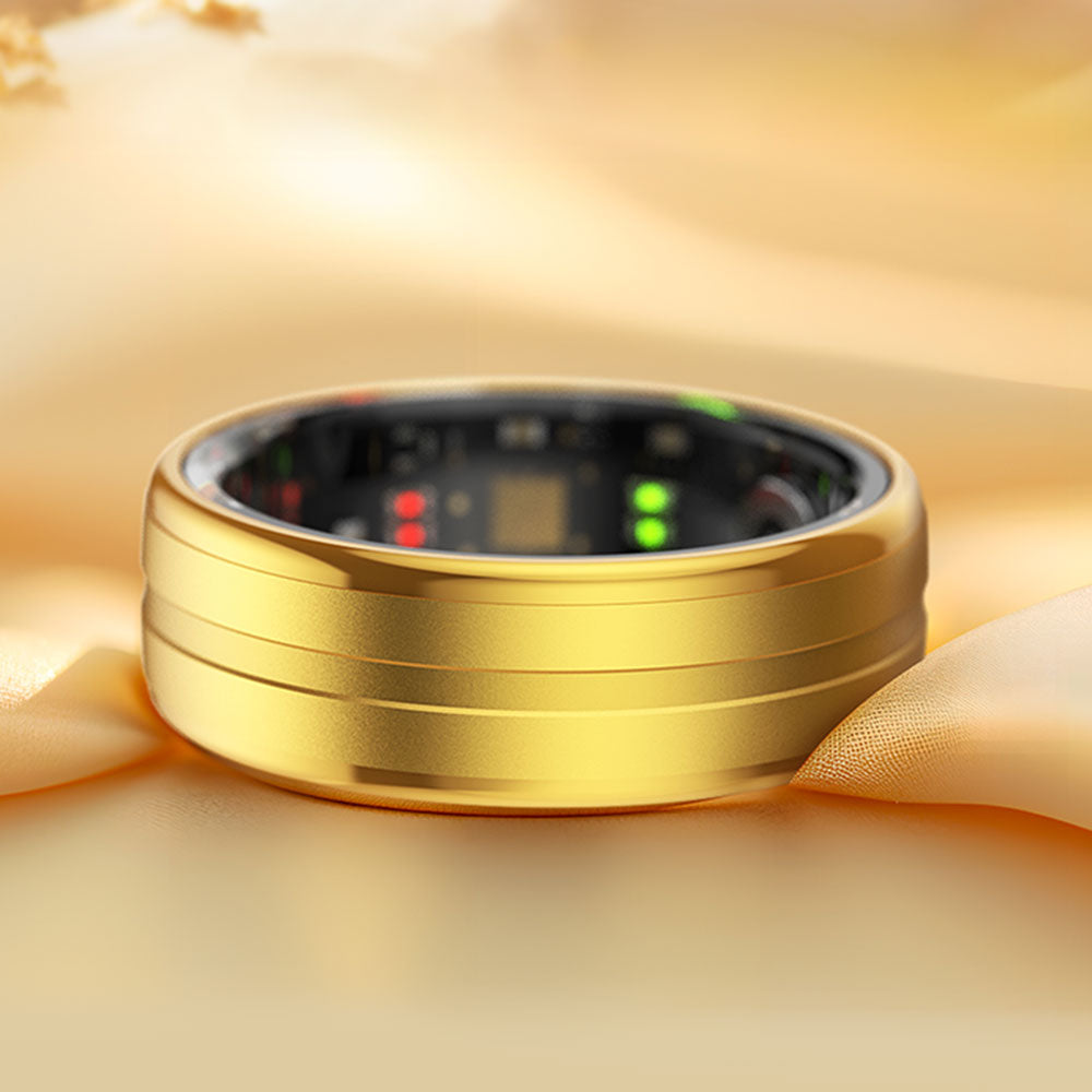 Golden color smart ring colmi r06 ring