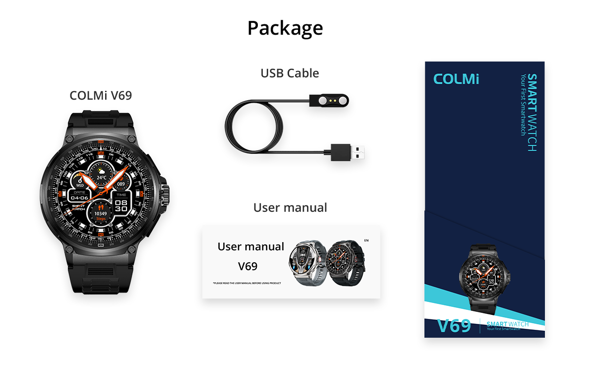 Colmi V69 Smart Watch with 1.85 Inch Large Display, Health Monitoring, Waterproof & Stylish smart watch