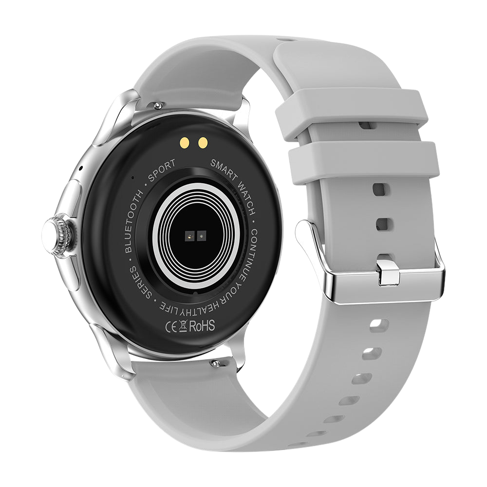 COLMI V72 Smart Watch Sleek AMOLED Display Fitness Tracking IP68 Waterproof Silver Back