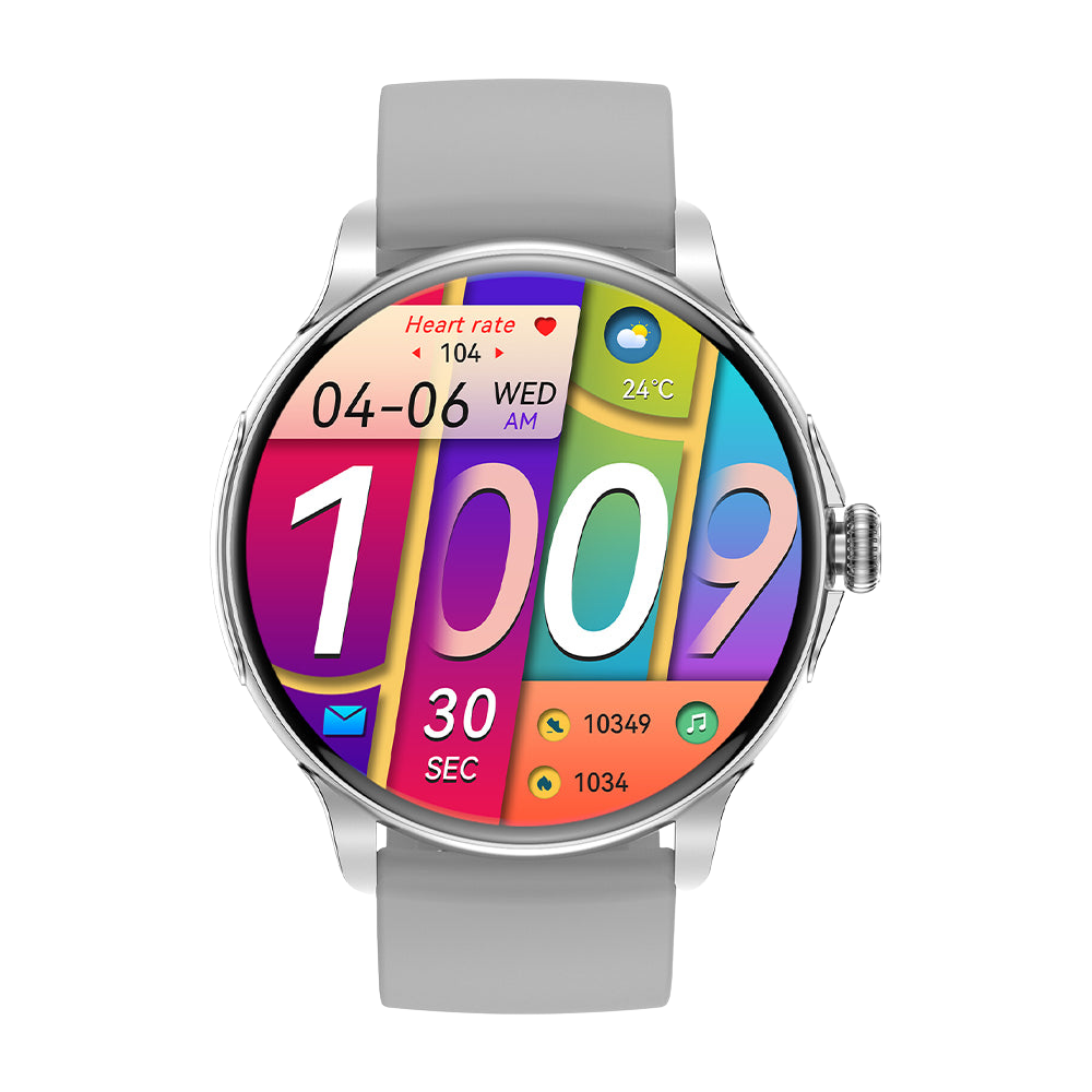 COLMI V72 Smart Watch Sleek AMOLED Display Fitness Tracking IP68 Waterproof Silver Front