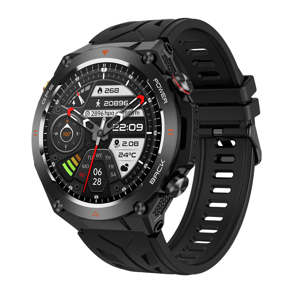 COLMI V75 GPS Smart Watch Rugged Outdoor Fitness Tracker Black