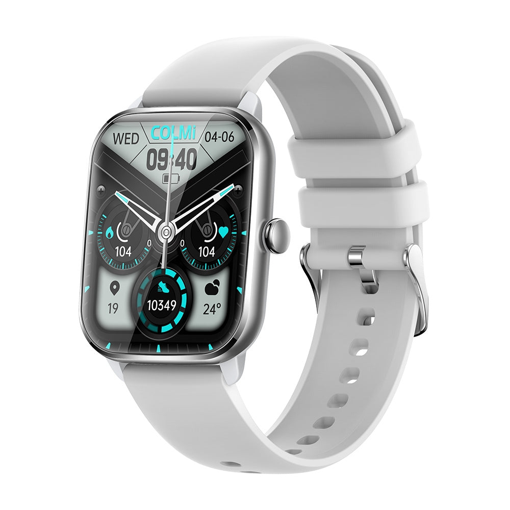 colmi c61 smart watch silver color right view
