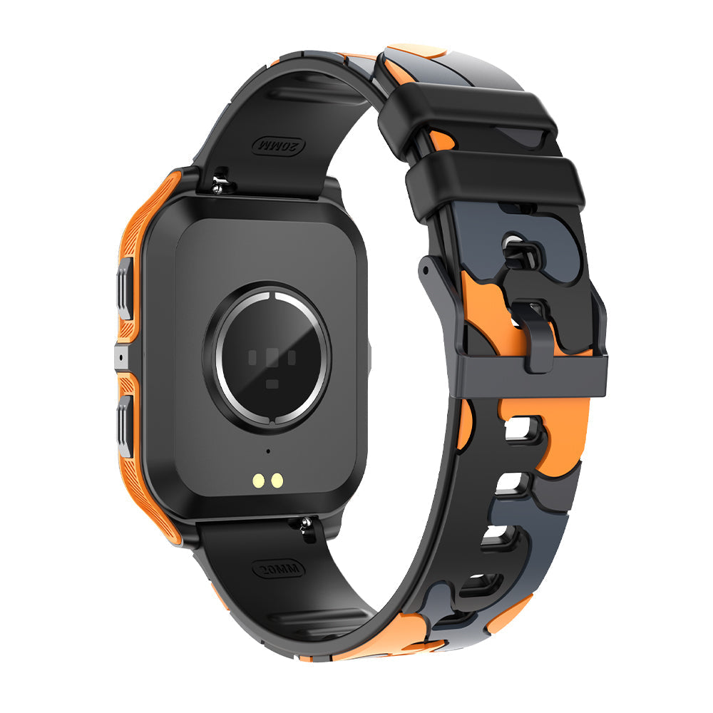 COLMI P73 Smartwatch 1.9″ Display Outdoor Calling IP68 Waterproof Smart Watch black orange camouflage color back view