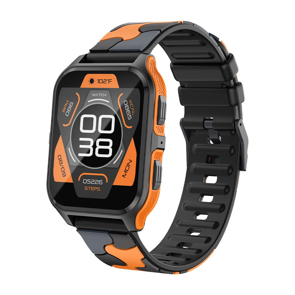 COLMI P73 Smartwatch 1.9″ Display Outdoor Calling IP68 Waterproof Smart Watch black orange camouflage color