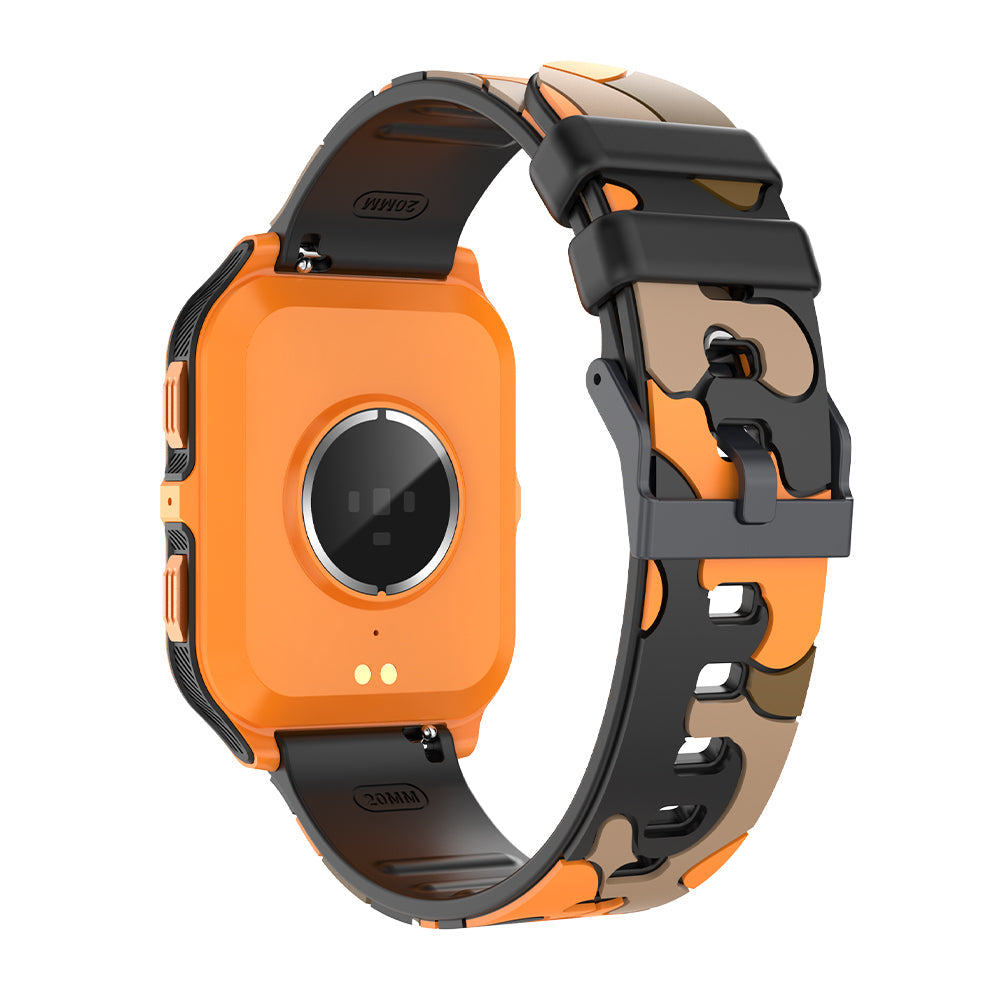 COLMI P73 Smartwatch 1.9″ Display Outdoor Calling IP68 Waterproof Smart Watch orange black camouflage color back view