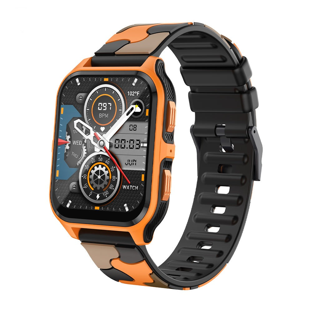 COLMI P73 Smartwatch 1.9″ Display Outdoor Calling IP68 Waterproof Smart Watch orange black camouflage color