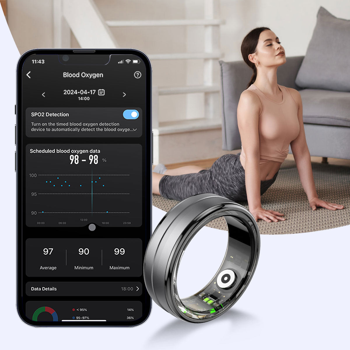 smart ring for women health colmi r06 smartring