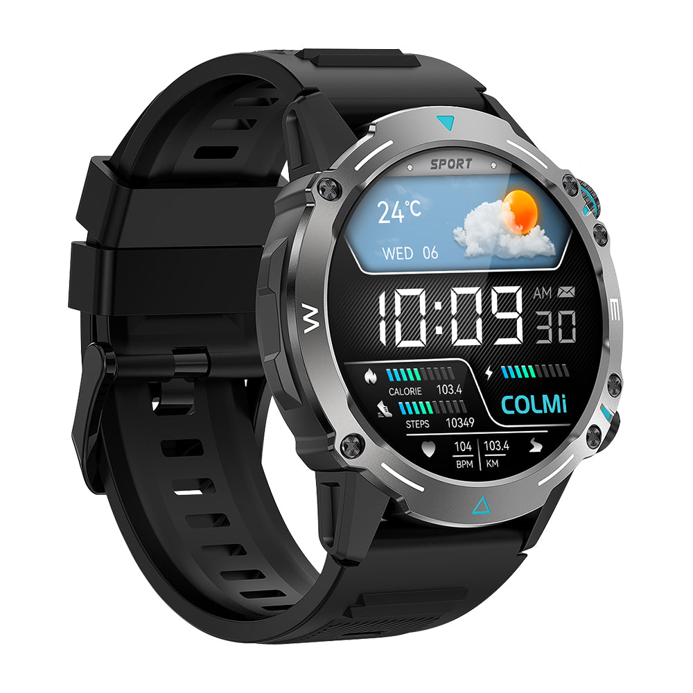 COLMI M42 Smartwatch 1.43″ AMOLED Display 100+ Sports Mode Voice Calling Smart Watch black color left view