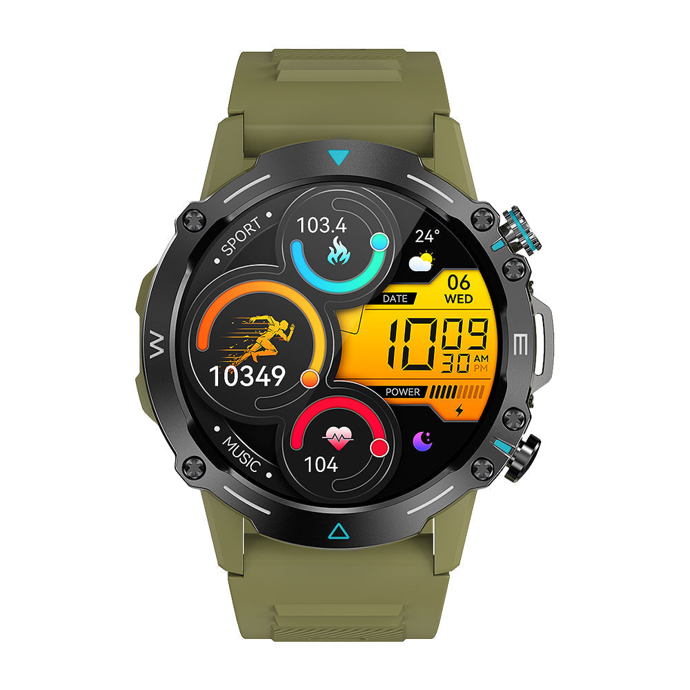 COLMI M42 Smartwatch 1.43″ AMOLED Display 100+ Sports Mode Voice Calling Smart Watch green color front view