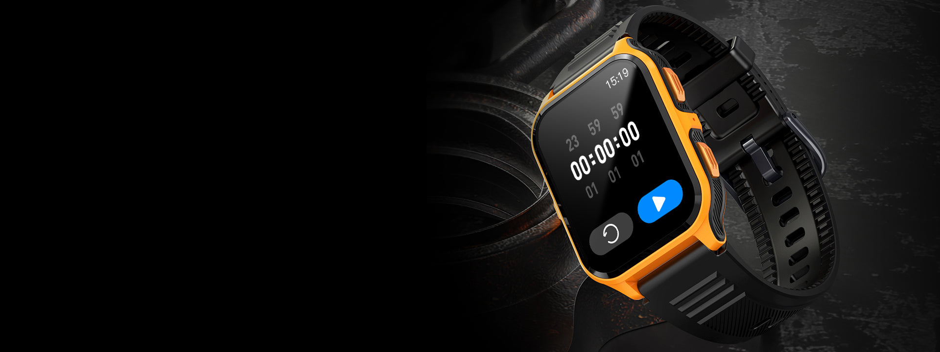 sports smart watch with stopwatch