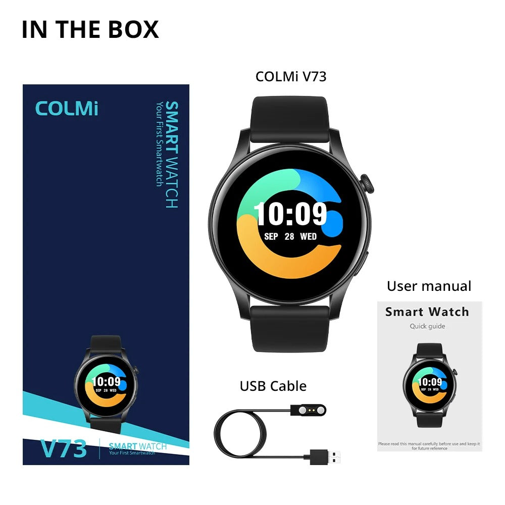 colmi v73 smart watch in the box items