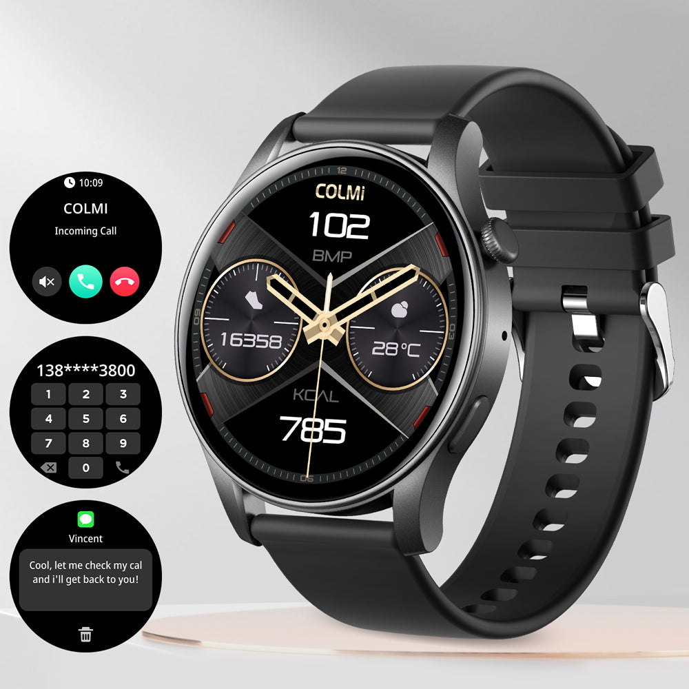 smart watch with amoled display and bluetooth calling colmi v73 smartwatch