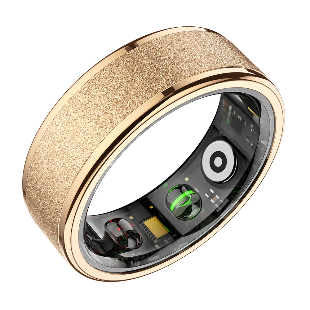 colmi r10 golden color smart ring sensors upside view