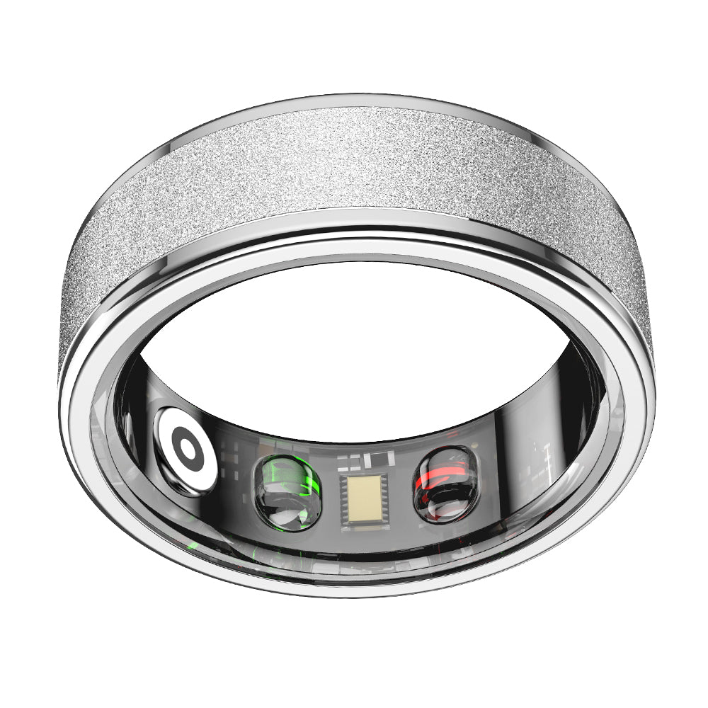 colmi r10 silver color smart ring sensors view