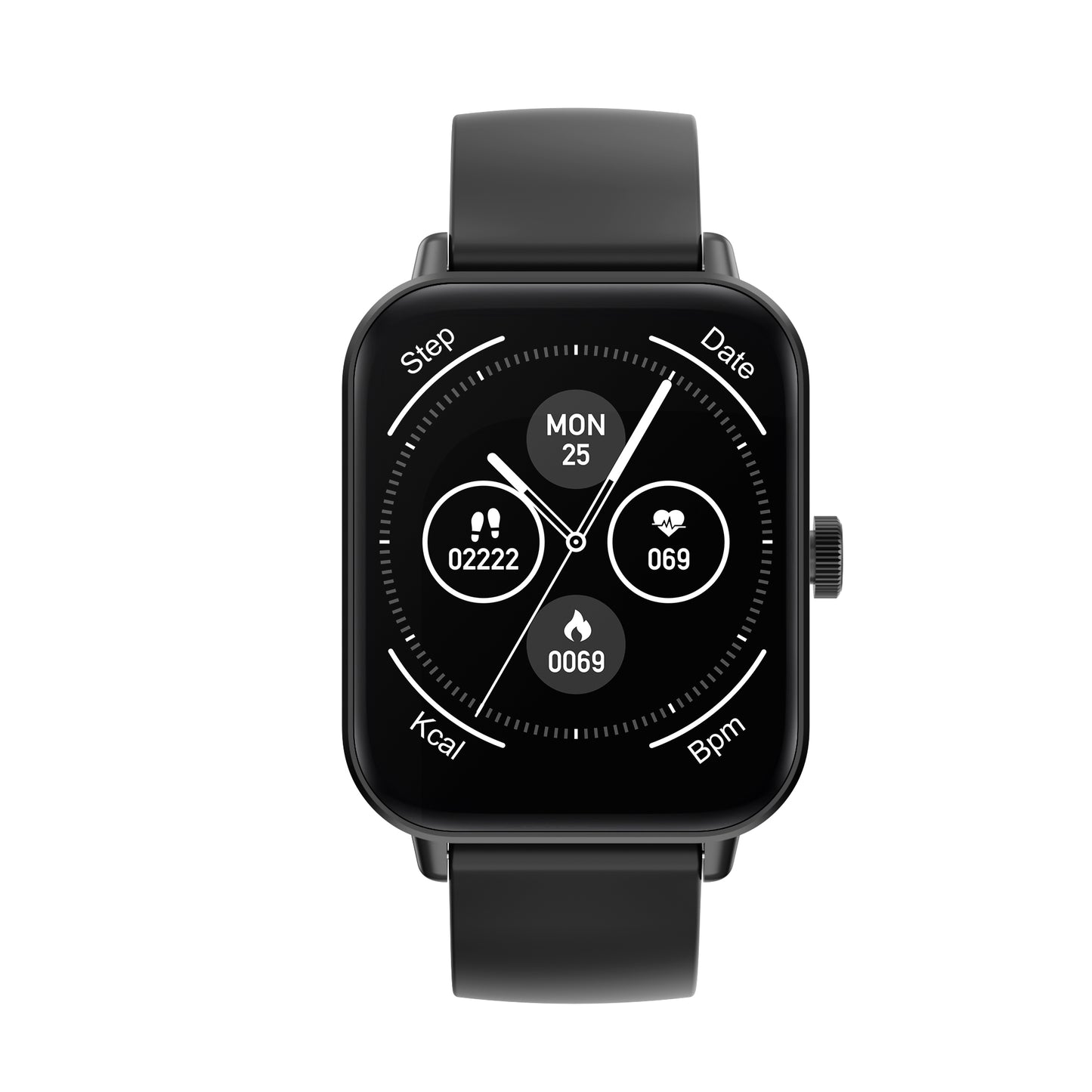 Colmi P81 smart watch black color front view