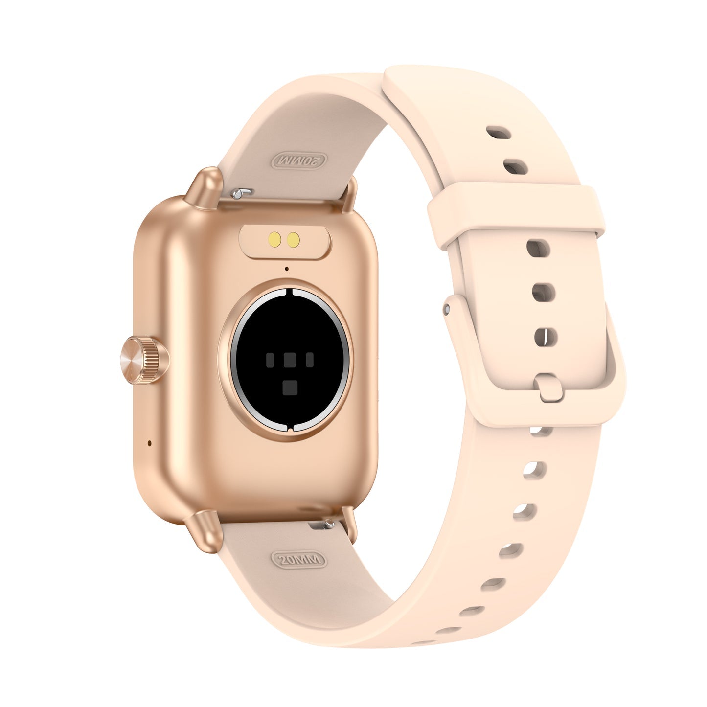 Colmi P81 smart watch gold color back side view