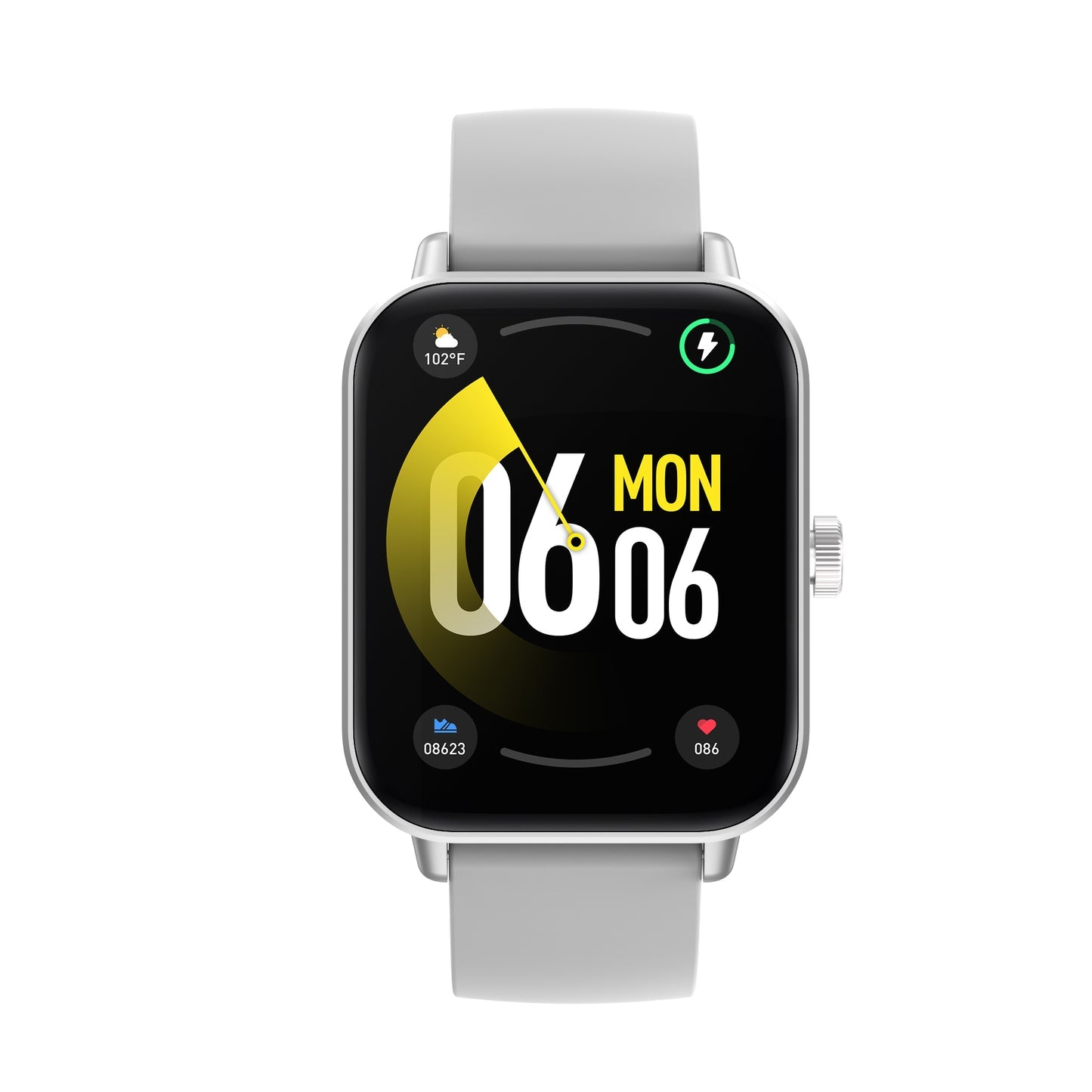 Colmi P81 smart watch silver color front view