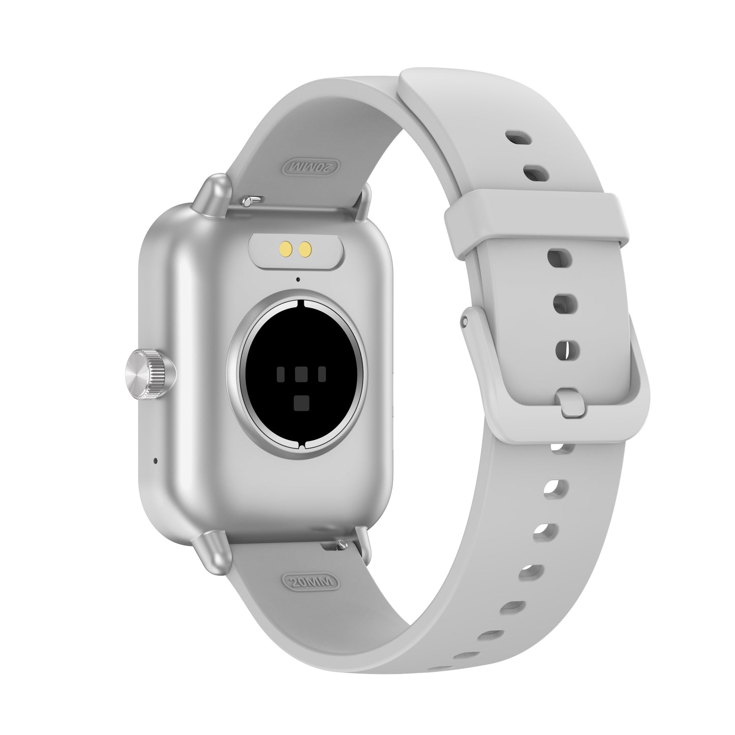 Colmi P81 smart watch silver color back side view