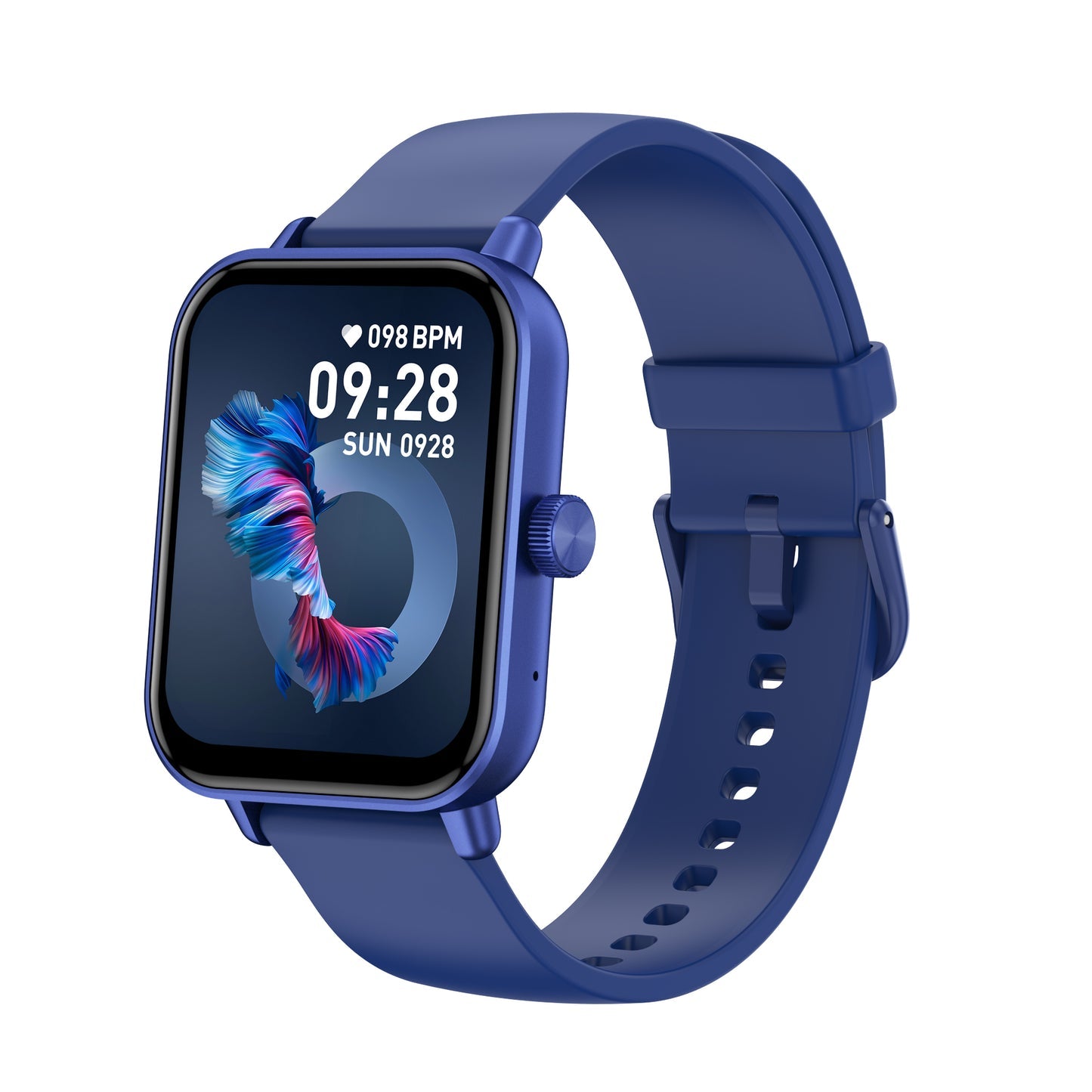 Colmi P81 smart watch blue color front right side view