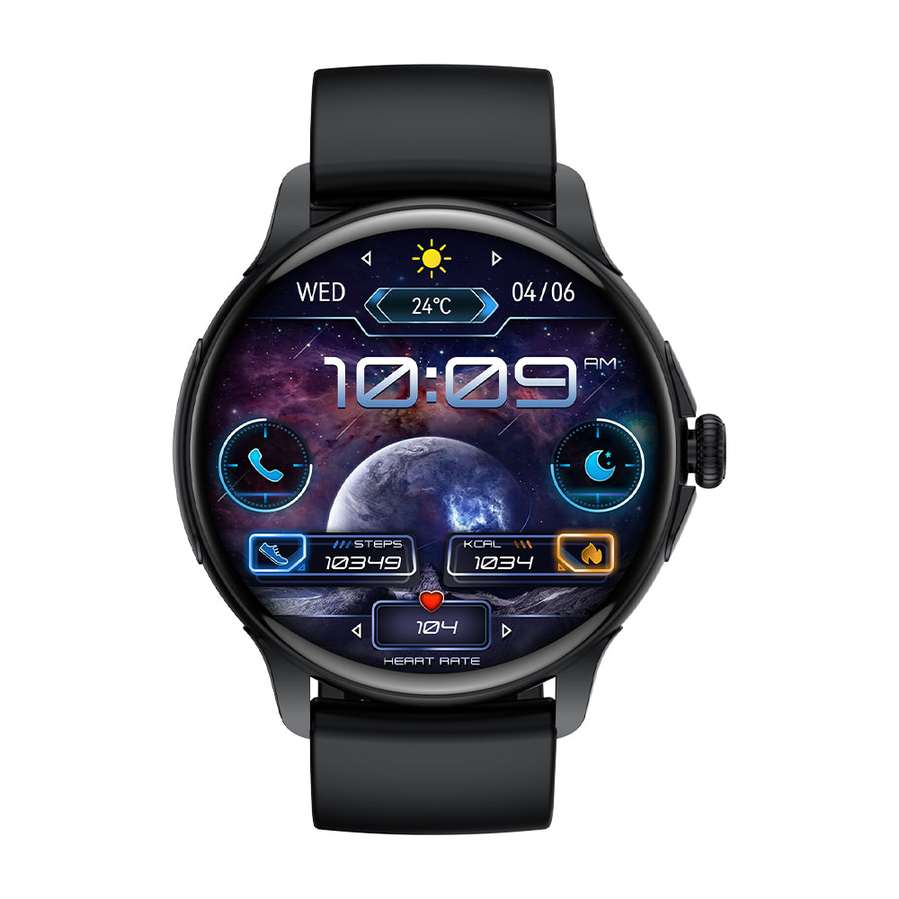 colmi v72 smart watch black color front view