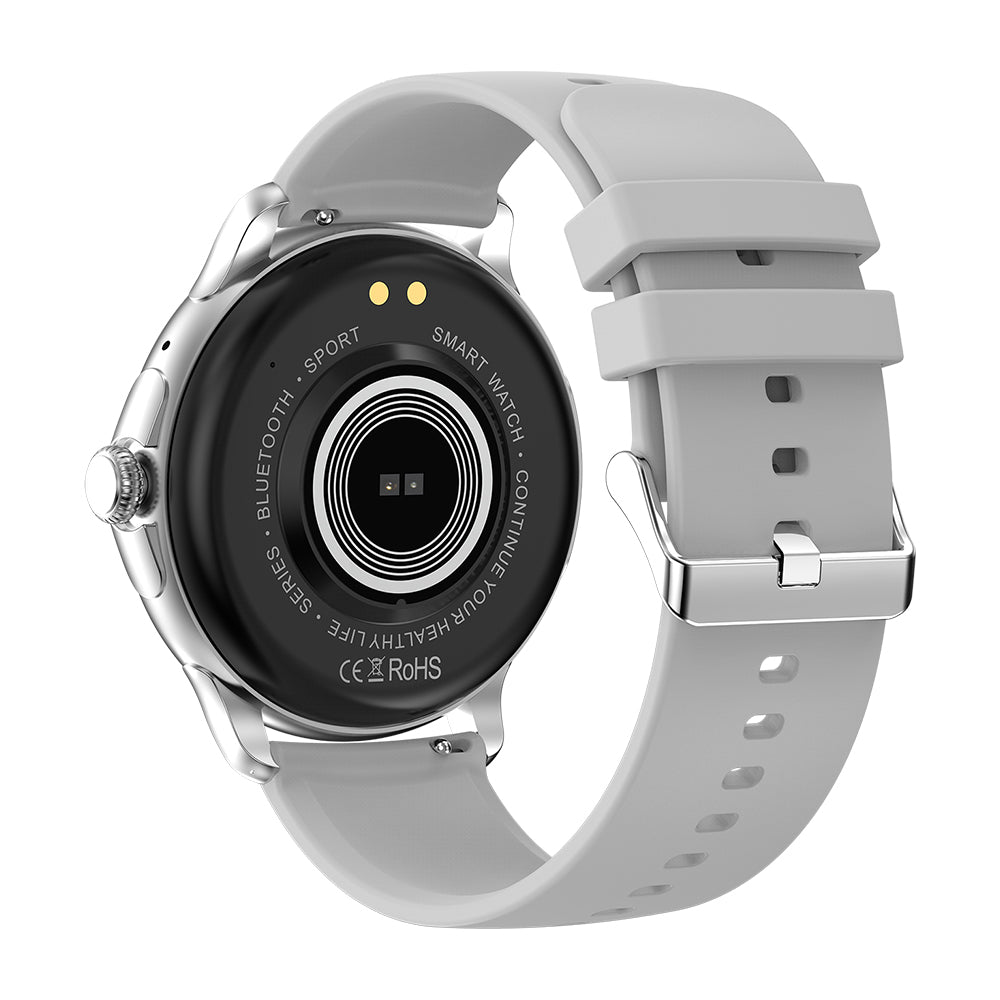 colmi v72 smart watch silver color back view