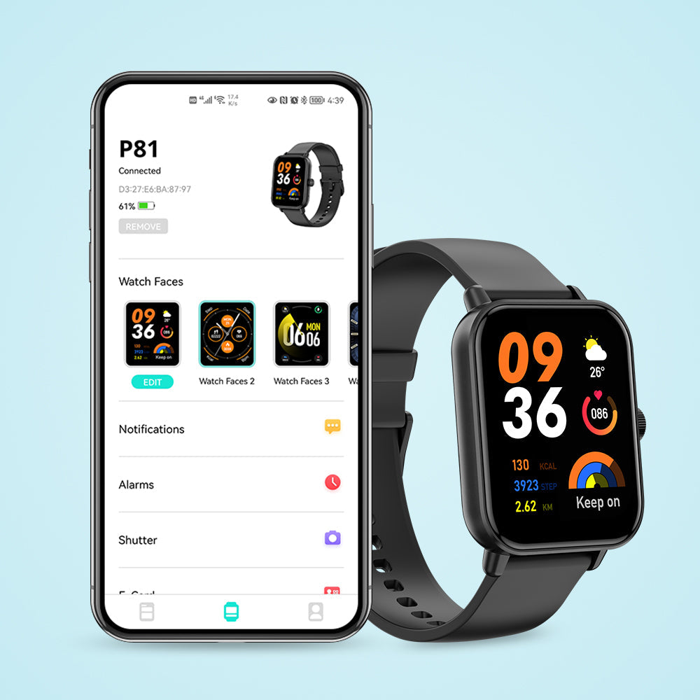 colmi p81 smart watch mobile app preview