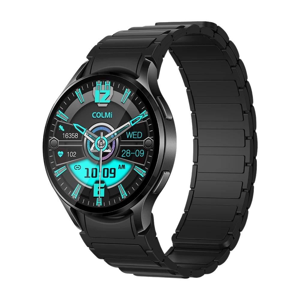 COLMI i28 Ultra 1.43″ AOD Display Smartwatch with Ai GPT Prayer Times Smart Watch black color with magnetic strap
